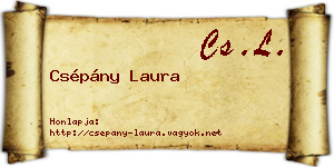 Csépány Laura névjegykártya