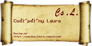 Csépány Laura névjegykártya